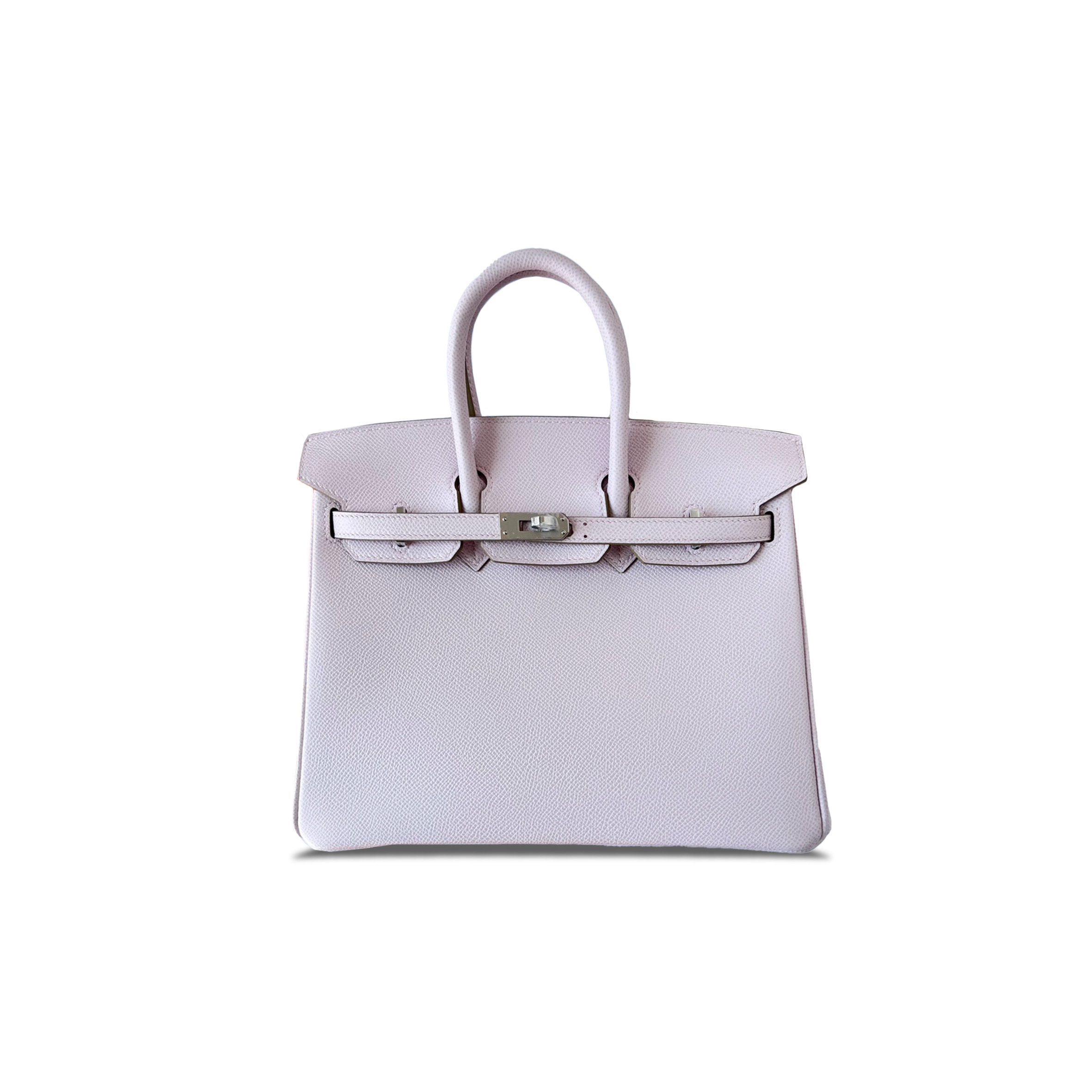 HERMES BIRKIN 25 EPSOM FANTASY PURPLE AND SILVER BUCKLE H028369CK02 (25*20*13cm)